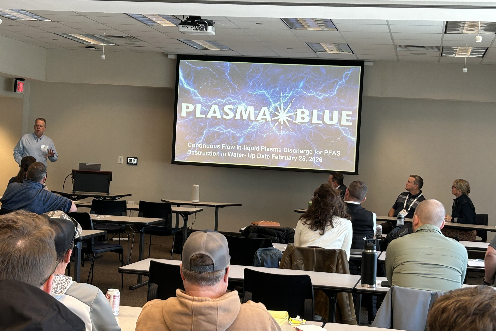 Plasma Blue presentation Plasma Blue at Solid Waste Administrators Association, PFAS panel, St. Paul Minnesota, Liquid plasma